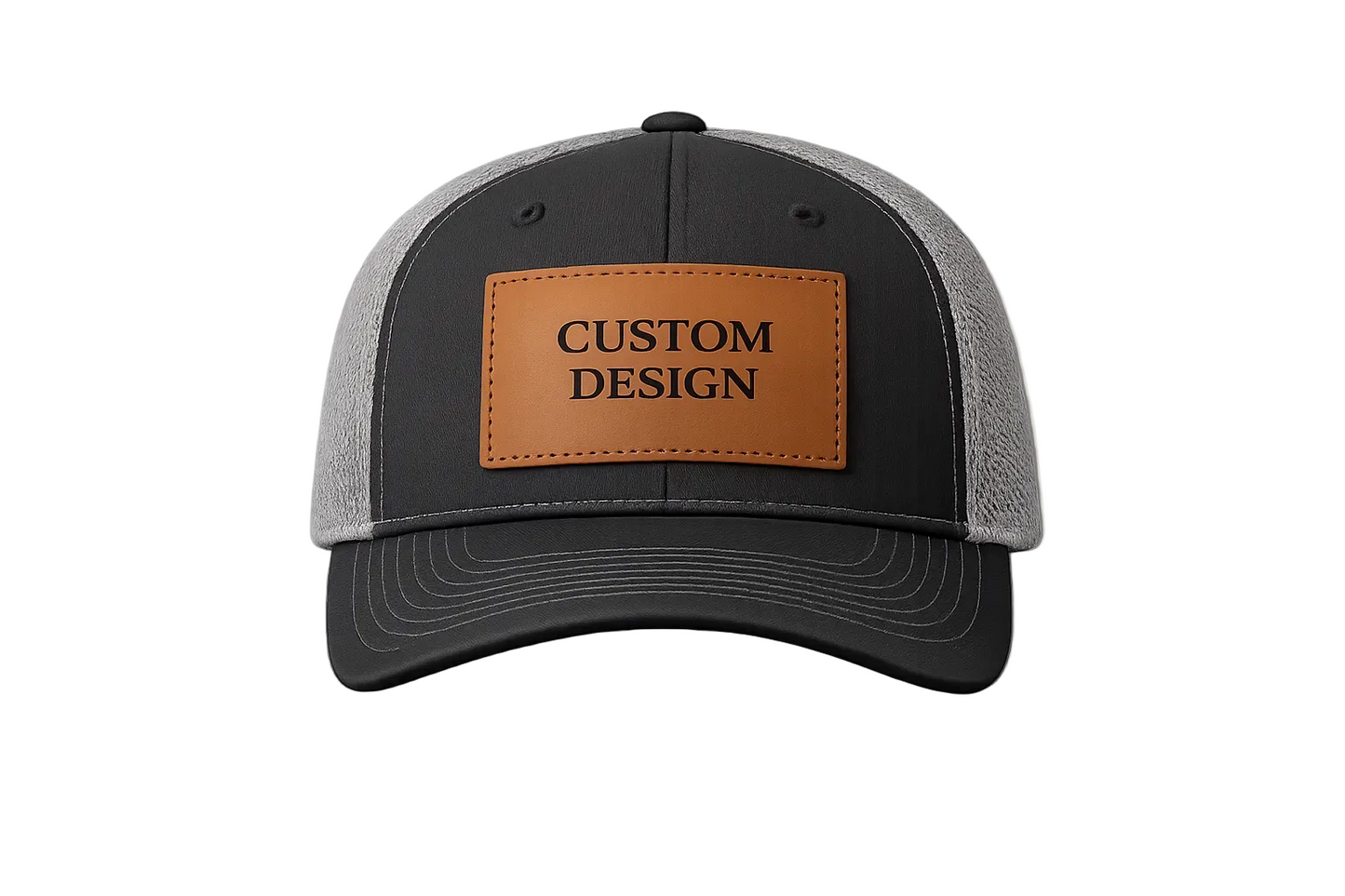 Custom Leather Patch Trucker Hat